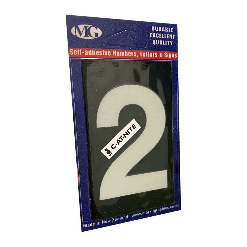 75mm Reflective Stick On Numbers