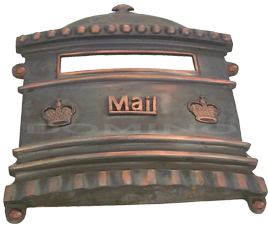 MB 9206 Brass Mailbox Cover