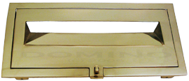 MB 9214 Brass Front Open Letterbox Plate