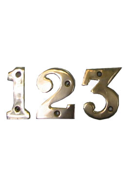 Brass Letterbox Number 50mm