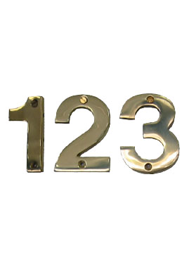 Brass Letterbox Number 75mm