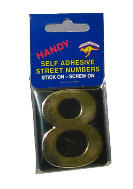 Stick on Numbers Letterbox - Gold