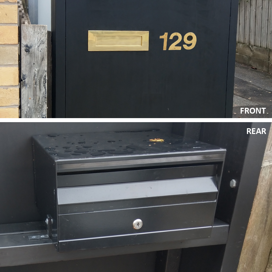 Aluminium Fence Letter Box