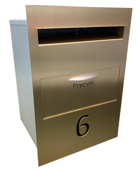 Parcel Bin Brass Letterbox