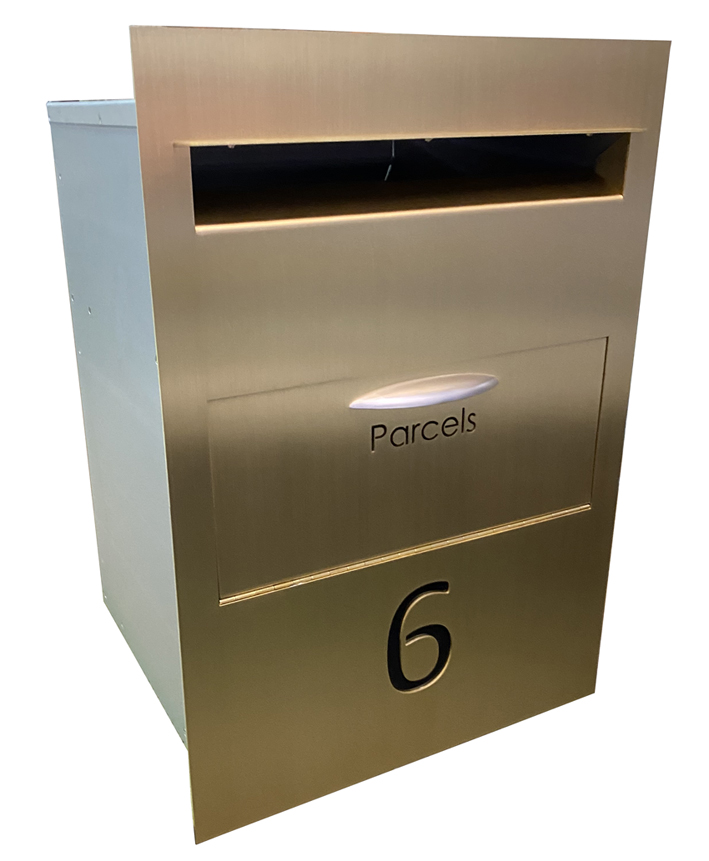 Parcel Bin Brass Letterbox