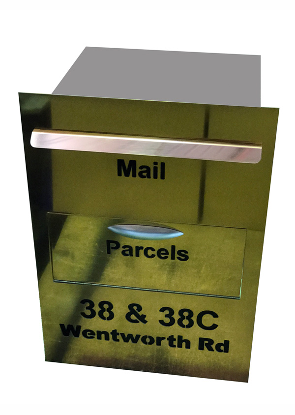 Parcel Bin Brass Letterbox - Image 3
