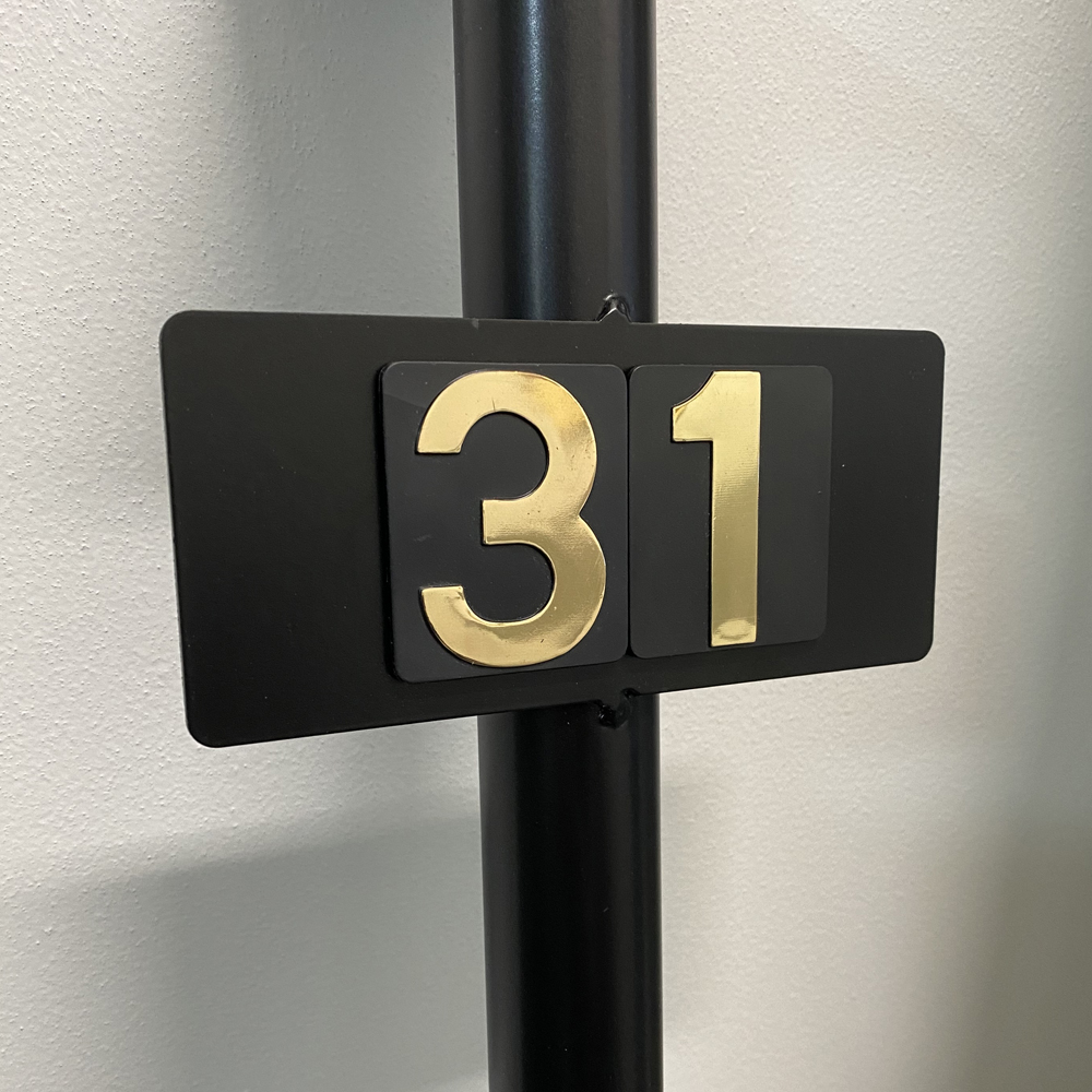 Stick on Numbers Letterbox - Gold