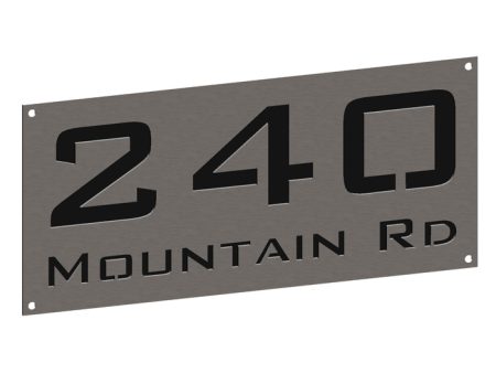 Stainless House Nameplate 300 x 140