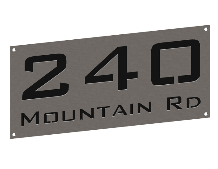Stainless House Nameplate 300 x 140