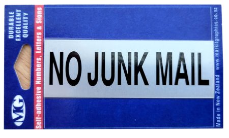 No Junk Mail Aluminium Small