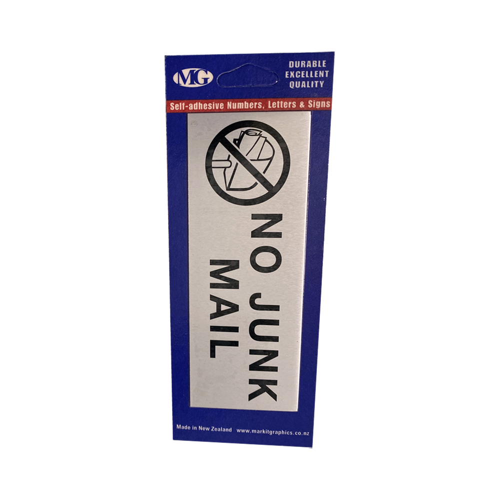 No Junk Mail Aluminium Large