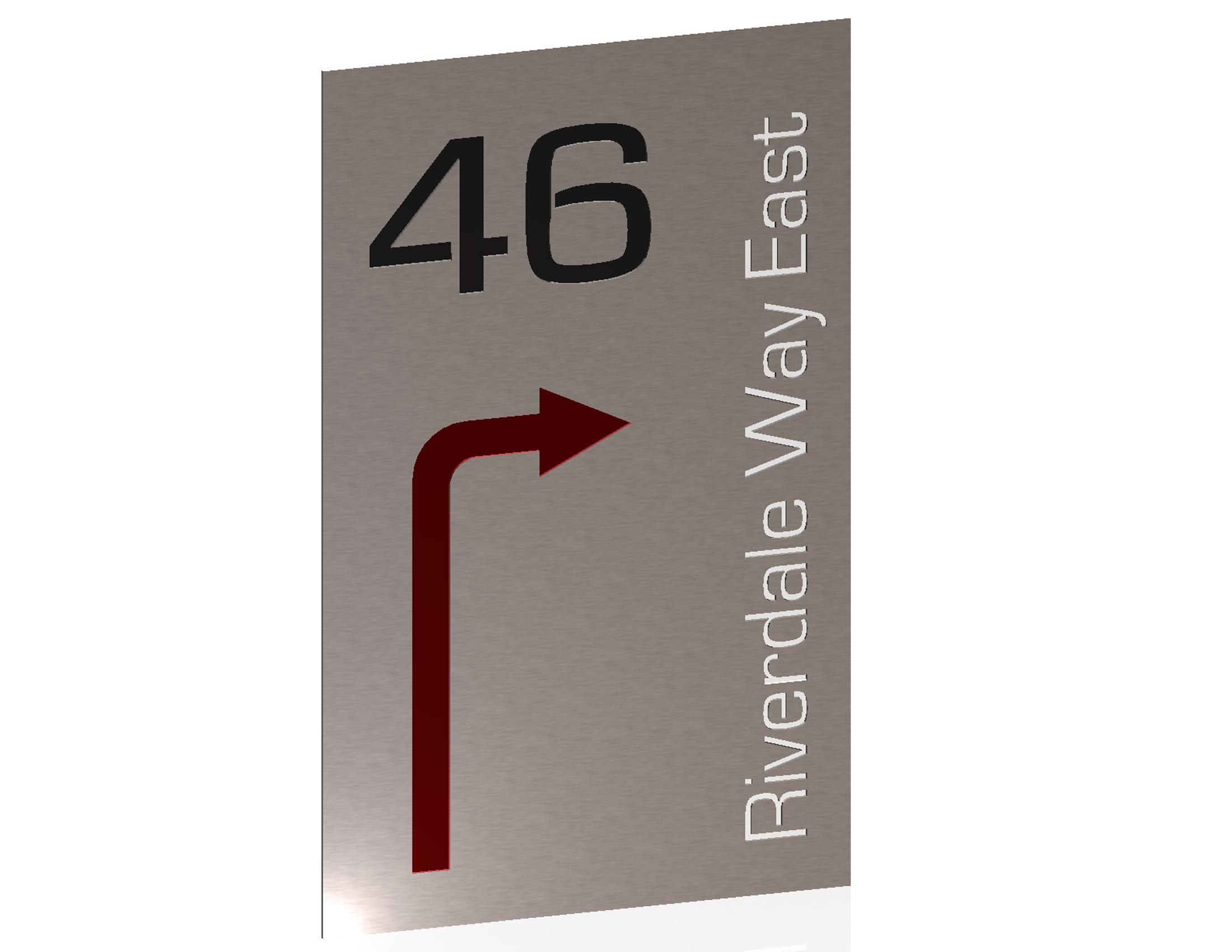Stainless House Nameplate 300 x 500