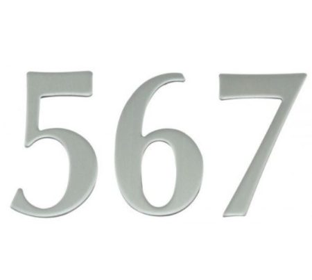 65mm Stainless Self Adhesive Number