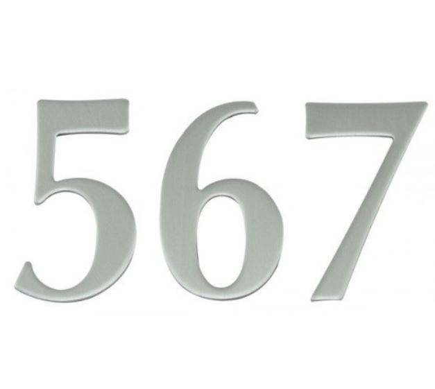 65mm Stainless Self Adhesive Number