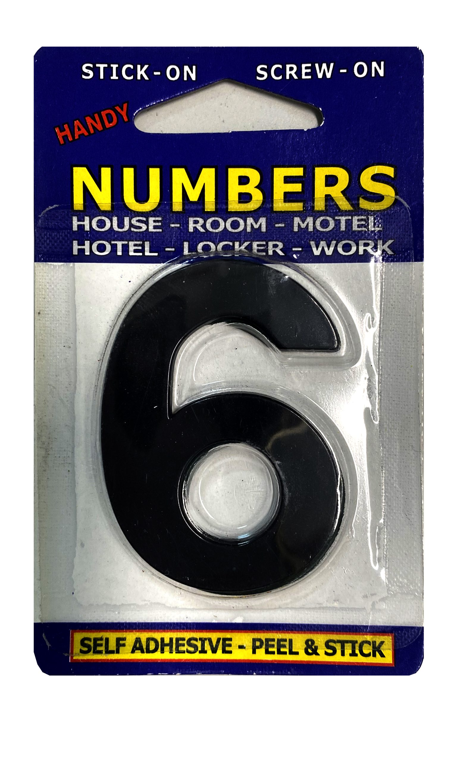 Stick on Numbers Letterbox - Black